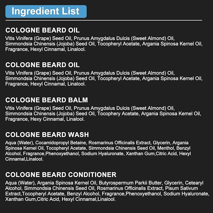 XIKEZAN Boyfriend Birthday Gifts, Beard Grooming Kit with Cologne Beard Shampoo, Oil, Balm, Conditioner, Brush,Comb,Unique Valentines Fathers Christmas Stocking Stuffers Gifts for Men Him Husband