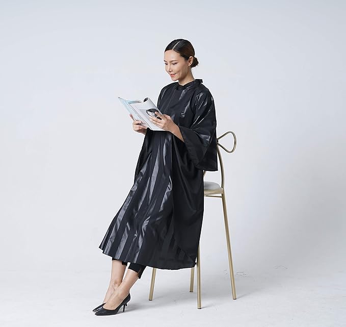 SMARTHAIR Professional Salon Cape, Polyester, Black, 54'x62', Barber Hair Cut Cape