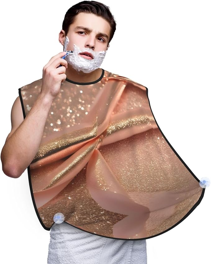 Abstract Paint Splashes Print Beard Bib Shaving Apron, Beard Hair Trimming Cape Gift For Dad