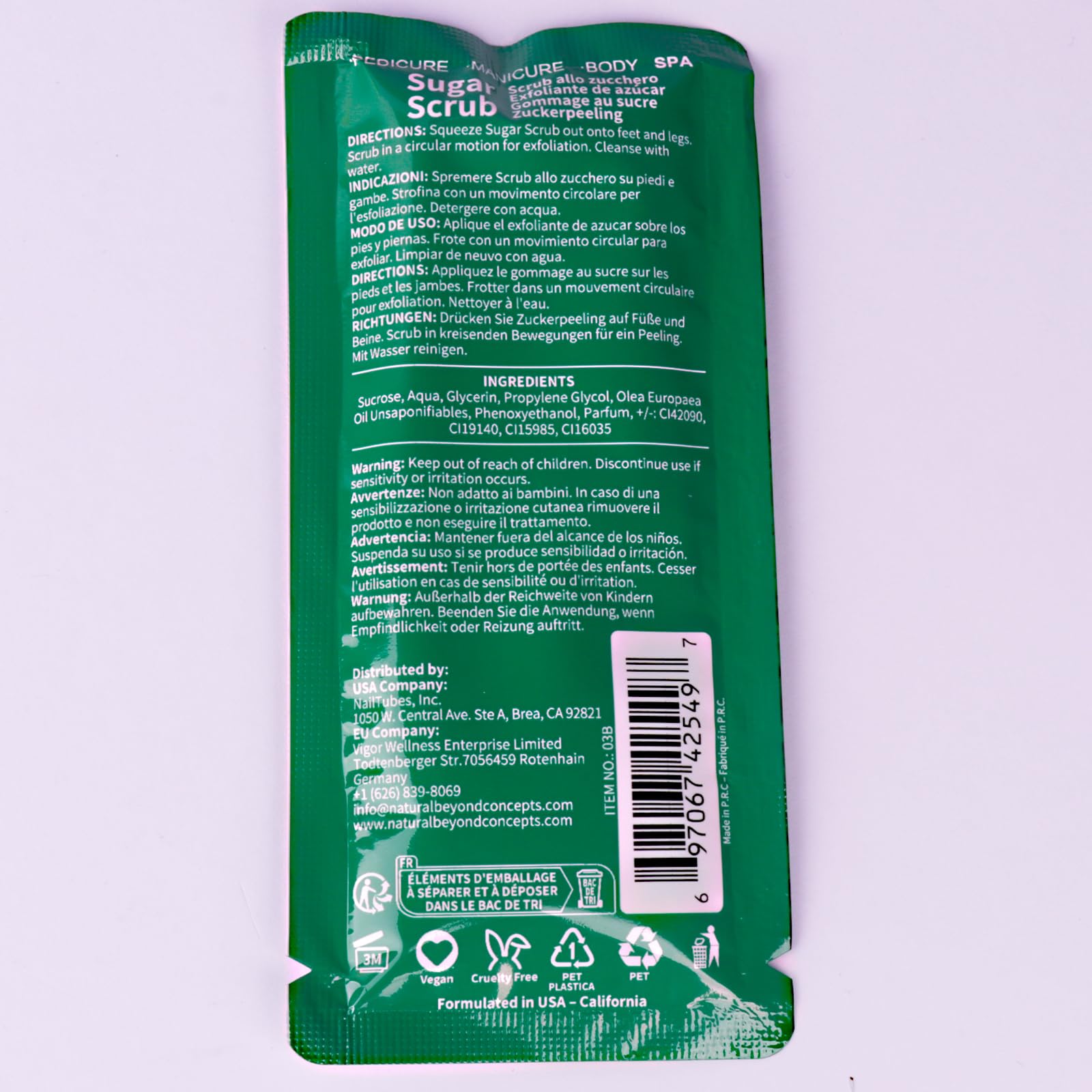 nbc BeautiLab Pedicure Kit Foot Soak Set: Bubble Salt, Sugar Scrub, Massage Mask, Massage Lotion in a Box, 4 Step Foot Spa Kit for Dry Feet,Tired Feet（3 Set Green tea)
