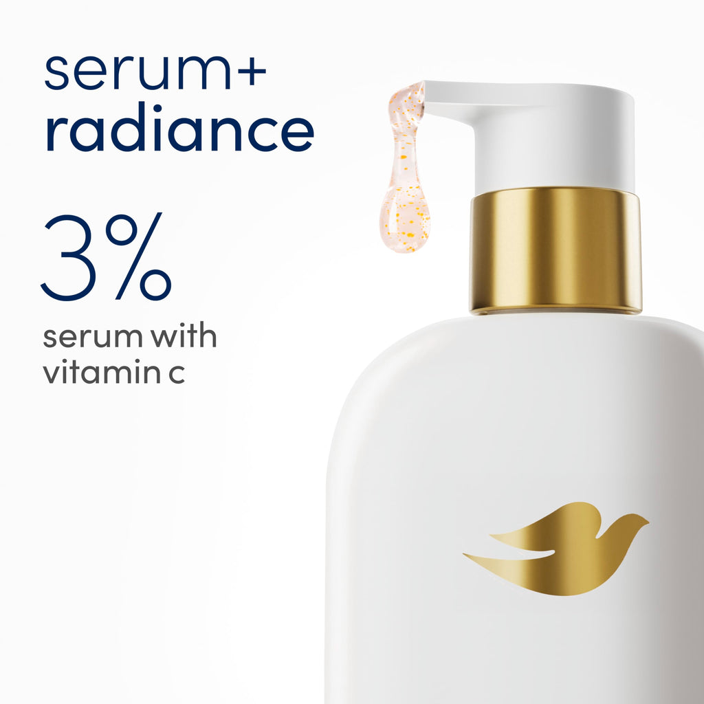 Dove Serum+ Radiance Body Wash, 3% Serum with Vitamin C, 18.5 oz