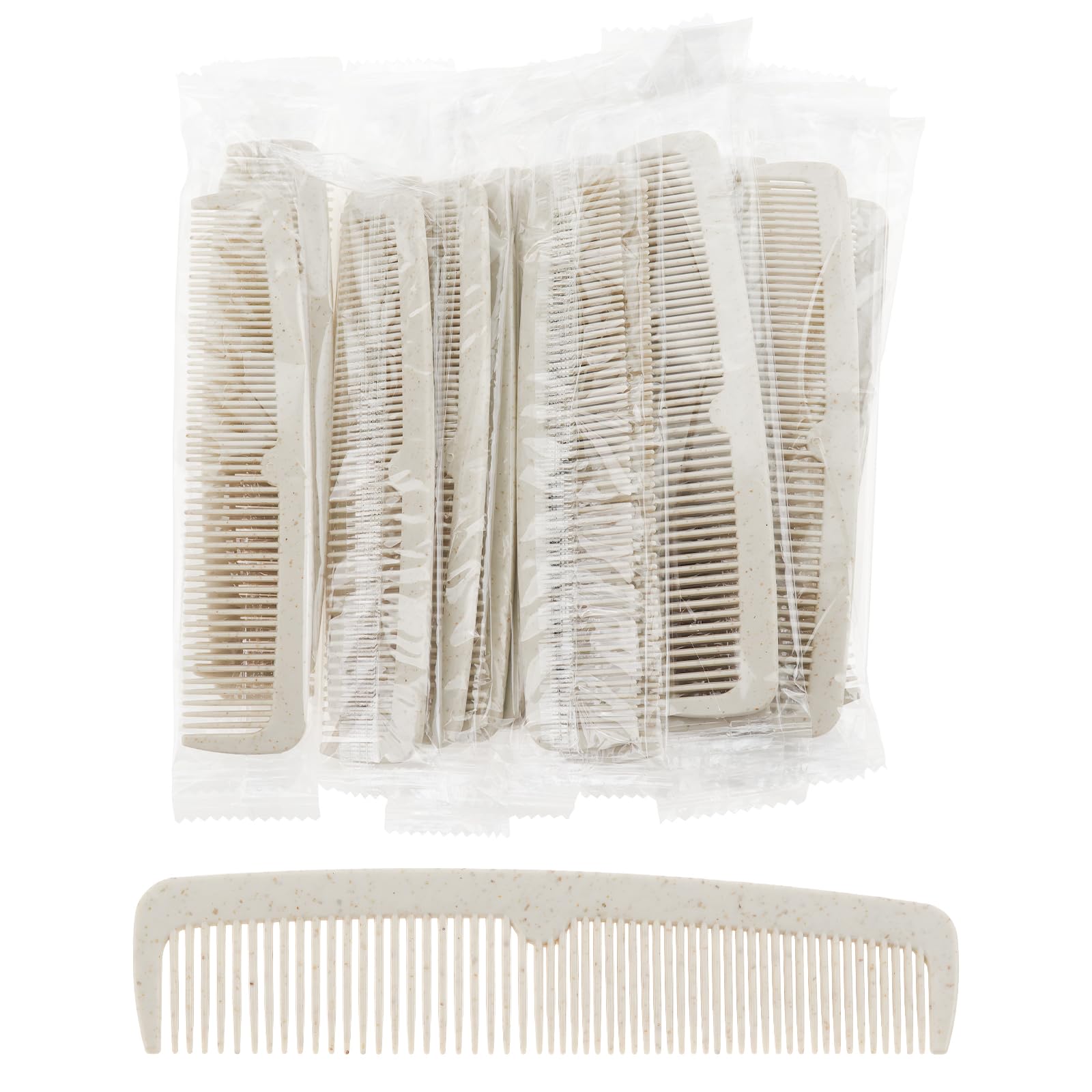 Hair Combs Bulk, 100 Pack Disposable Combs Individually Wrapped, Double Tooth for Beard and Hair, Suitable for Travel, Hotel, Event Gifting and Care Bag