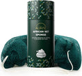 AURAE Premium African Net Sponge – Authentic Exfoliating Body Scrubber, 45-Inch, Quick-Drying – Green