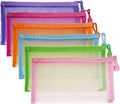 CarryEpic Mesh Pouches(6 Pack), Mesh Bags with Zipper Nylon Makeup Pouches Bag Cosmetic Pouch Travel Purse Organizer Insert Diaper Inside Bag Organizers Home Organizing Size See Through Cute Colors