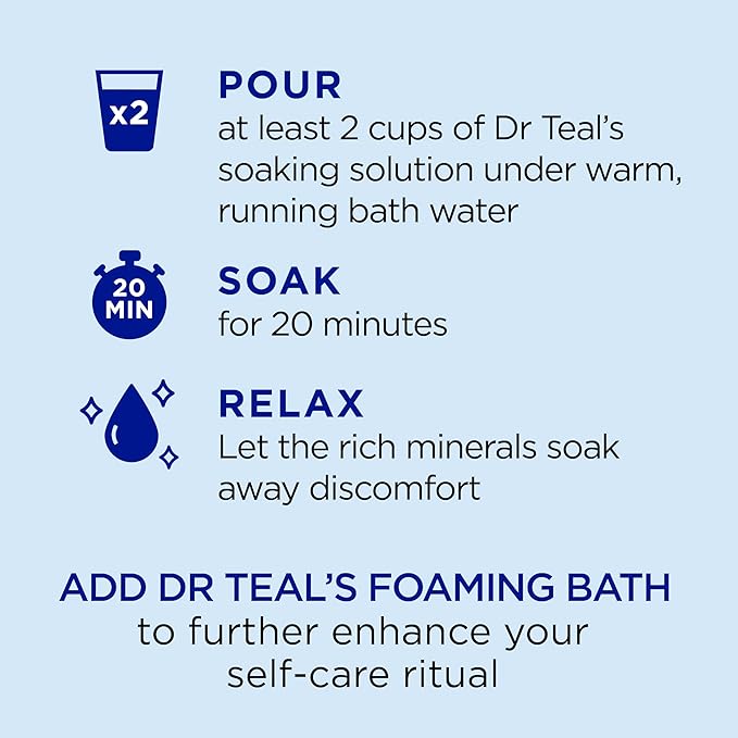 Dr Teal's Epsom Salt Magnesium Soak, Lavender & Eucalyptus Duo Bundle, 3 lbs (Pack of 2)