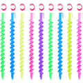 WILLBOND 40 Pieces Spiral Perm Rods Heatless Waves Hair Rollers Plastic Spiral Curl Rods Perm Wave Curlers Sticks Kit for Long Medium Short Natural Hair Women Styling Barber Hairdressing Salon Tool