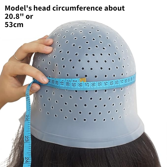 2 PCS Holes Opened Hair Dye Cap Highlight Kit with Hook Silicone Highlighting Cap Smooth Highlights at Home Bleach Reuseable Beauty Hair Care Kits (White)