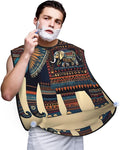 Beautiful Peacock Print Beard Bib Shaving Apron, Beard Hair Trimming Cape Gift For Dad