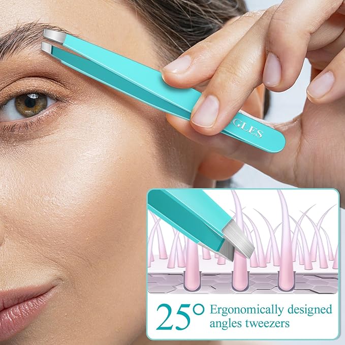 Tweezers for Women Facial Hair, 10 in 1 Pimple Popper Tool Kit