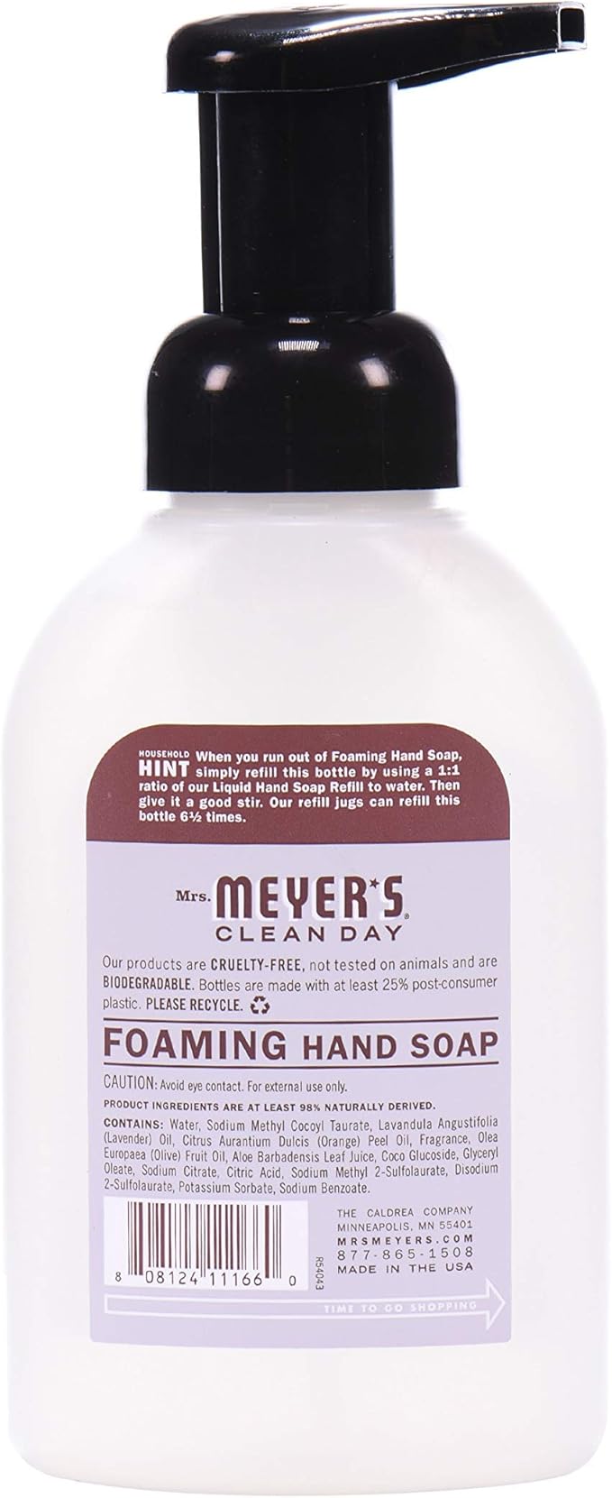 Mrs. MEYER'S CLEAN DAY Foaming Hand Soap, Lavender Scent, 10 Fl oz (Pack of 4)
