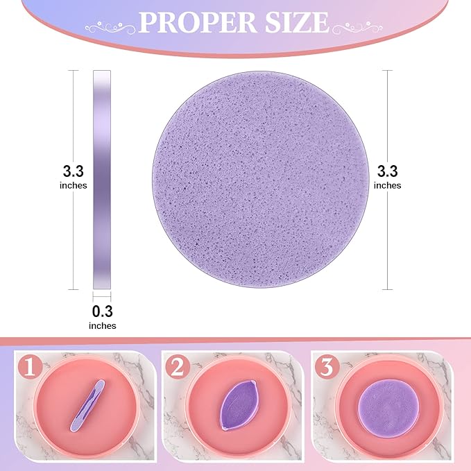 480 Count Compressed Facial Sponges Makeup Removal Round Face Wash Sponge Reusable for Cleansing Exfoliating PVA Spa Facial Pads for Women Esthetician Beauty Remover Supplies(Yellow,purple,blue,pink)