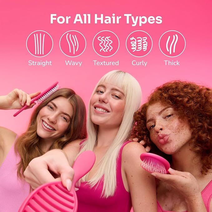 Wet Brush Speed Dry Hair Brush, Pink Drink (Summer Quencher) - Vented Design & Soft HeatFlex Bristles Are Blow Dry Safe - Ergonomic Handle Manages Tangles - Pain-Free Hair Accessories