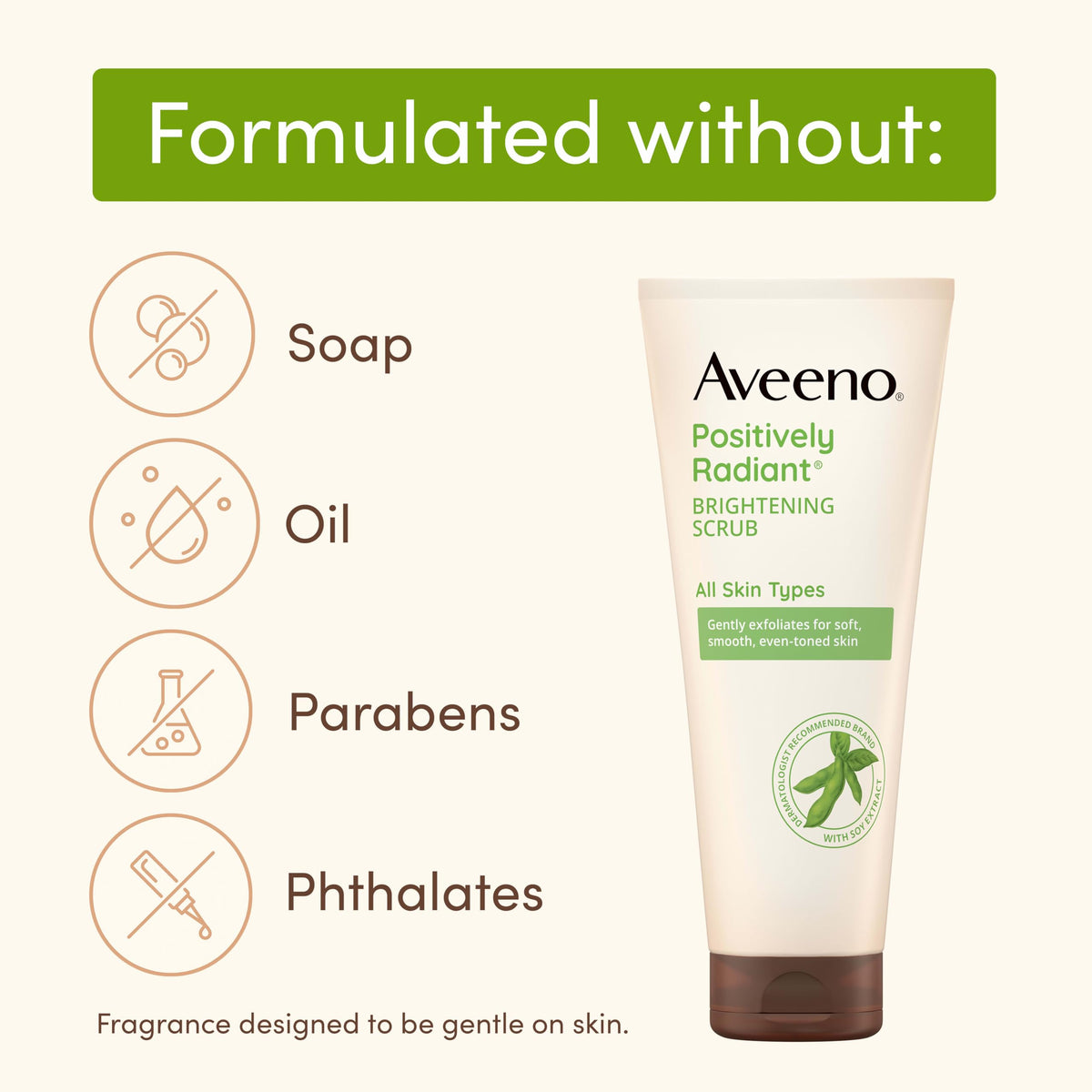 Aveeno Positively Radiant Exfoliating Daily Facial Scrub, 2 oz