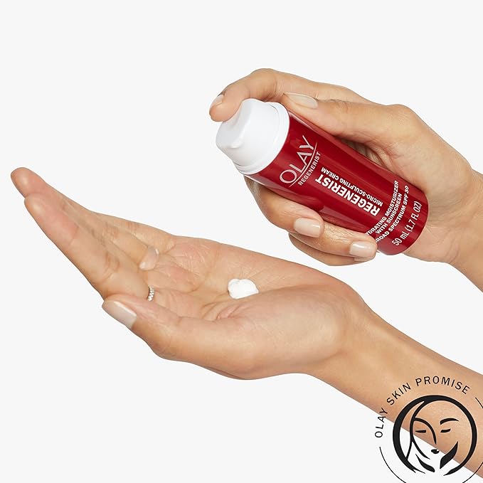 Olay Regenerist Advanced Anti-Aging Face Moisturizer for All Skin Types, Micro-Sculpting Cream with Broad Spectrum SPF 30, Reduces Wrinkles, Firms and Plumps Skin, Dermatologist Tested, 1.7 oz