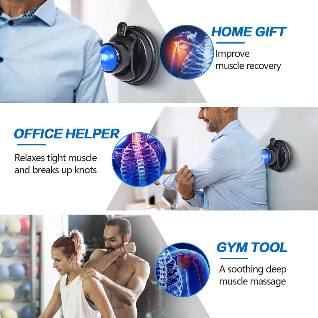 Wall-Mountable Massage Ball 2 pack Muscle Massage Roller for Pain Relief