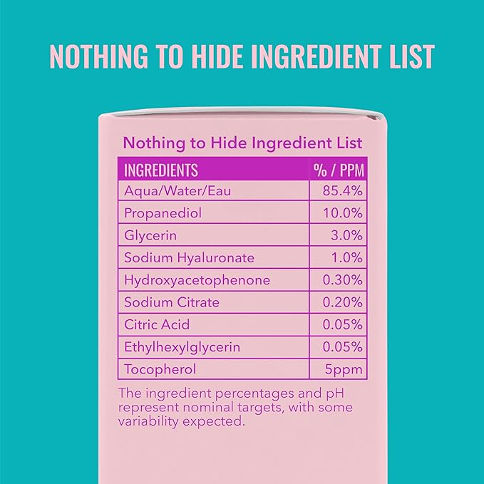 Good Molecules Hyaluronic Acid Serum Pack 2 – 30 ml Each | 1% Hyaluronic Acid, Non-Greasy Ultra Hydrating Serum, Facial Moisturizer for Plumper Skin, Skin Care for Face