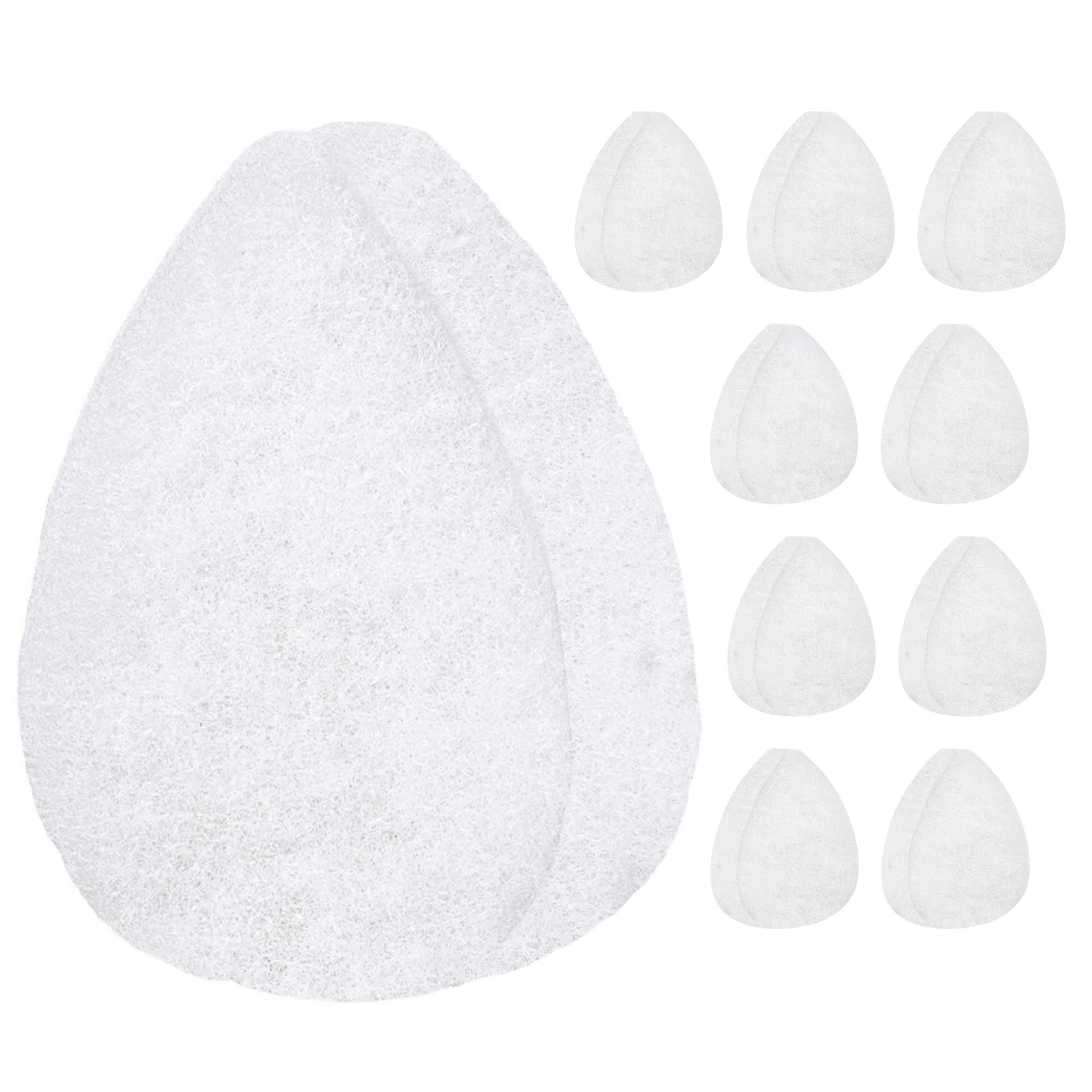 IMPRESA Facial Sponge - Daily Deep Cleansing Face Scrubber - Gentle Exfoliating Pads for Dead Skin Removal - Reusable Face Scrub Pads for Normal to Oily Skin (White, Thick)