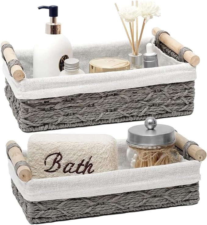 Storage Basket for Bathroom Organizer Baskets for Shelves Organizing