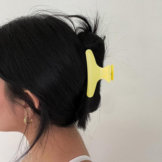 BAHABY Hair Clips for Styling Sectioning 12 Pack Pink Yellow Blue Butterfly Clamps Hair Claw Clips Pro Salon Hair Clips for Styling, Sectioning, Cutting and Coloring