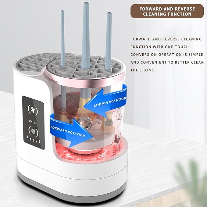 3 IN 1 Electric Makeup Brush Cleaner, Electric Cleaning and Quick Drying Makeup Brushes for Lazy Families, Automatic Makeup Brush Cleaning Tool with Drying Function for Makeup Brushes