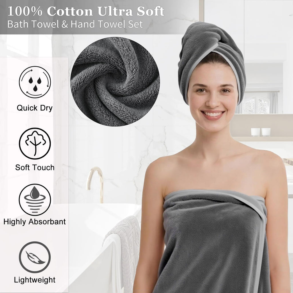 Bathroom Accessory Set – Bathroom Set with Glitter Shower Curtain, Towel Set,24 Piece Grey Shower Curtain, Bathroom Accessories Set with Shower Curtain Set for Home Decor