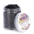 HOYOLS 3/4” Inches Black Hair Rubber Bands for Hair Ties Small Mini Elastics Bands Large Braiding Ponytail Holders for Girls No Damage 600pcs (M)