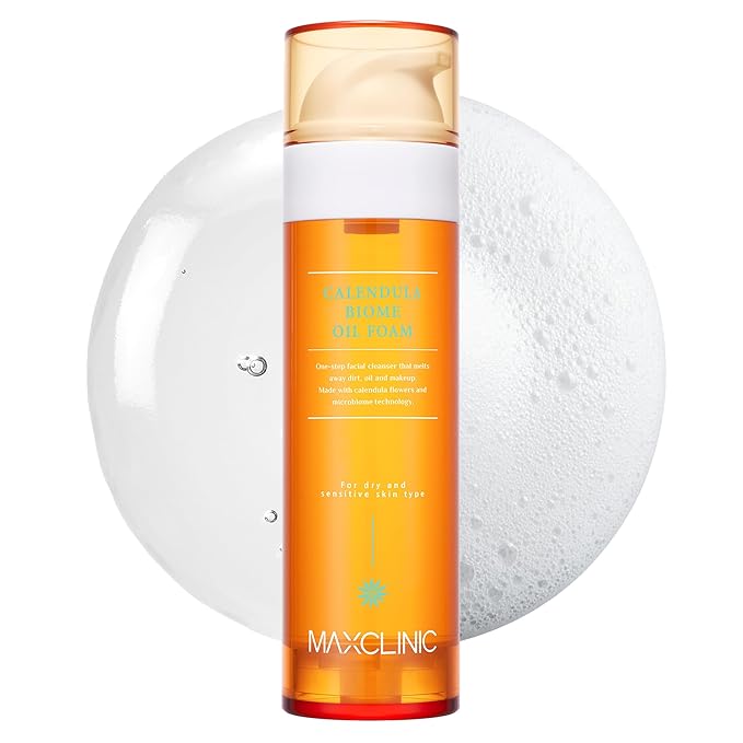 [K-Beauty] Calendula Biome Oil to Foam - All-in-One Korean Face Wash Oil-Based Foaming Facial Cleanser - Soothing & Moisturizing Care - Gentle Makeup Deep Cleansing Oil for Dry Skin Types 3.88 fl oz