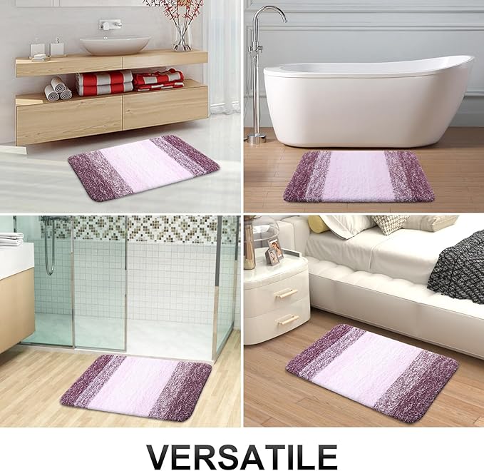 OLANLY Microfiber Bathroom Rugs Sets 3 Piece, 36"x24"+24"x16"+24"x20"