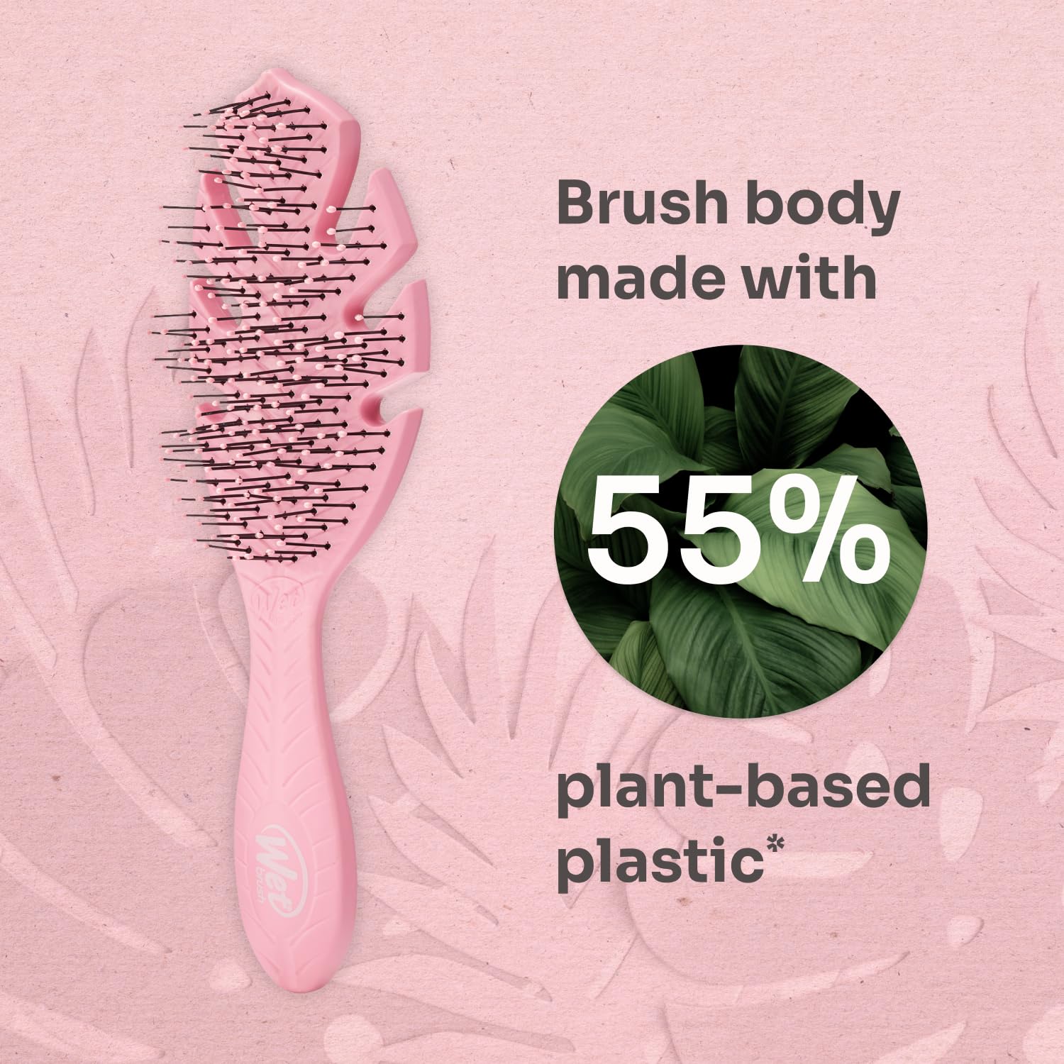 Wet Brush Go Green Hair Detangler Brush, Pink - Detangling Hair Brush - Ultra-Soft IntelliFlex Bristles Glide Through Tangles & Gently Loosens Knots While Minimizing Pain, Split Ends & Breakage