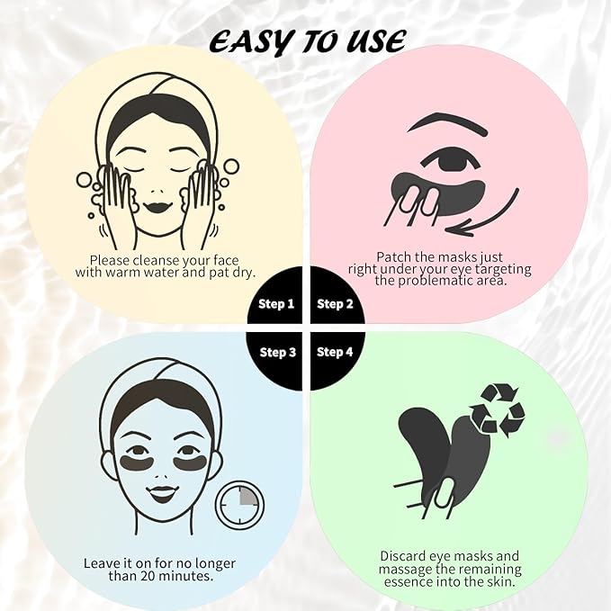 Maskiss Under Eye Patches (30 Pairs), Caffeine Eye Masks for Dark Circles Puffy Eyes Undereye Bags, Collagen Eye Patches for Wrinkles and Puffiness, Skin Care Gift for Her