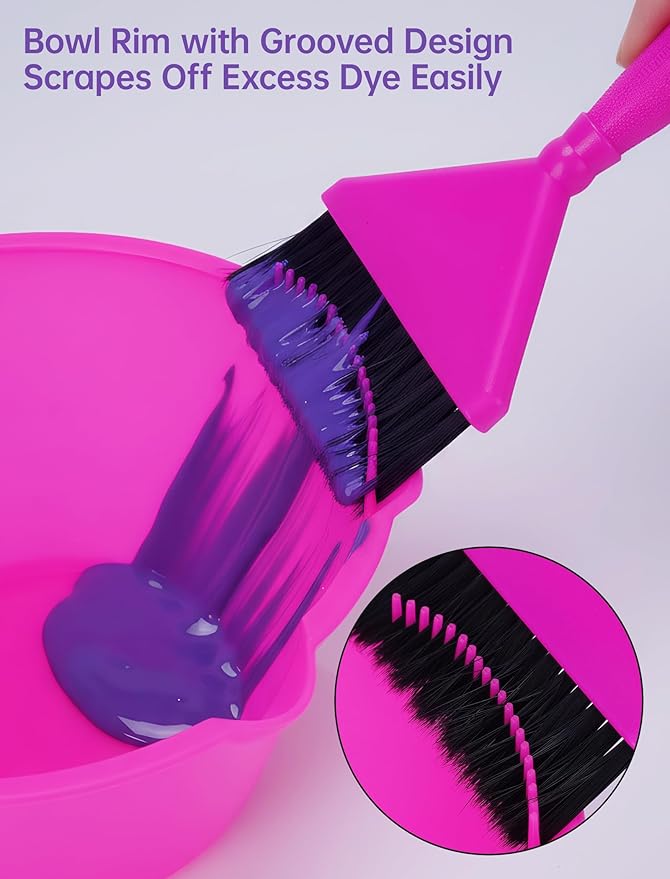 NiHome Hair Dye Brush Bowl Set, Color Mixing Bowls for Hairstylist, 3 Pack