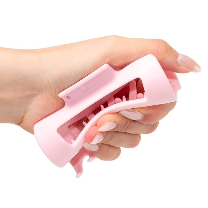 Mello Medium Hair Clip - Flexible Comfort Hair Claw for Women, Strong Hold for Thick & Thin Hair Styling, Durable Material, Matte Non-Slip Finish, Made in Korea, Patent Pending (Pink, Medium)