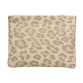Ksriylm Leopard Leather Small Makeup Pouch for Women,Cosmetic Accessories,Waterproof and Portable Cosmetic Bag,Self-closing, No Zipper, Aesthetic Storage Pouch,Lipstick for Purse,Oyster Grey Brown