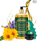 Pjordo Sore Muscle Massage Oil for Massage Therapy, with Massage Roller Ball & Thumb Saver Massager, Body Massage Oil for Muscle Relaxing, Soothes Joints & Muscles with Arnica, Lavender Oil(8 Fl Oz)