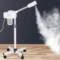 Professional Facial Steamer for Face Professional Deep Cleansing with Hot Mist Function Stand on Wheel, High Frequency for Home Spa Salon Beauty Skin Care, White