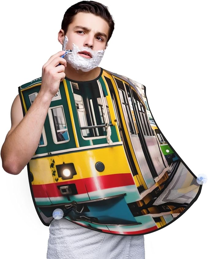 Cute Black Pug Dog-Standard-Scale-2_00x Print Beard Bib Shaving Apron, Beard Hair Trimming Cape Gift For Dad