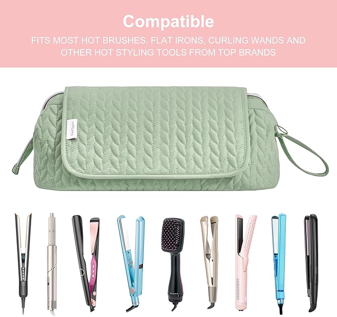 KarSyon Hair Tools Travel Bag with Hot Tool Mat 2 in 1 Organizer Bags