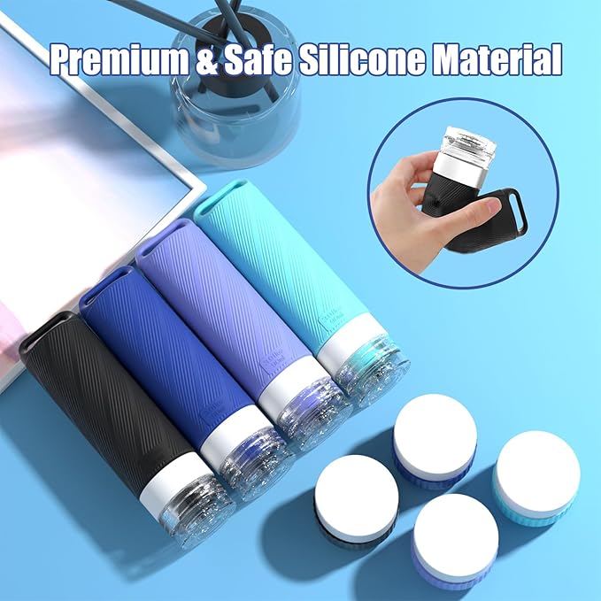 Udihch Travel Toiletry Containers 26Pcs Silicone Leakproof TSA Approved Set
