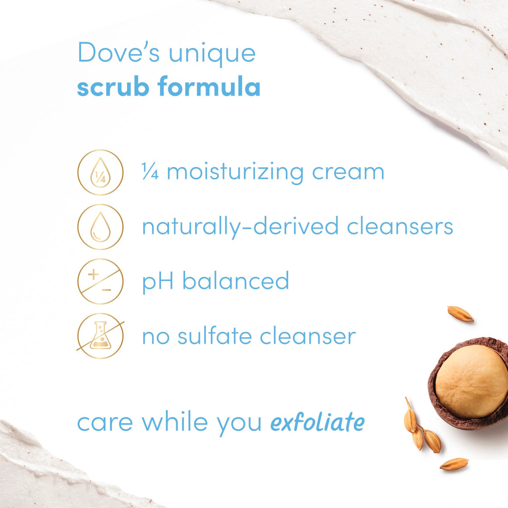 Dove Treats Exfoliating Mini Body Scrub 4 Pack 3.5oz each