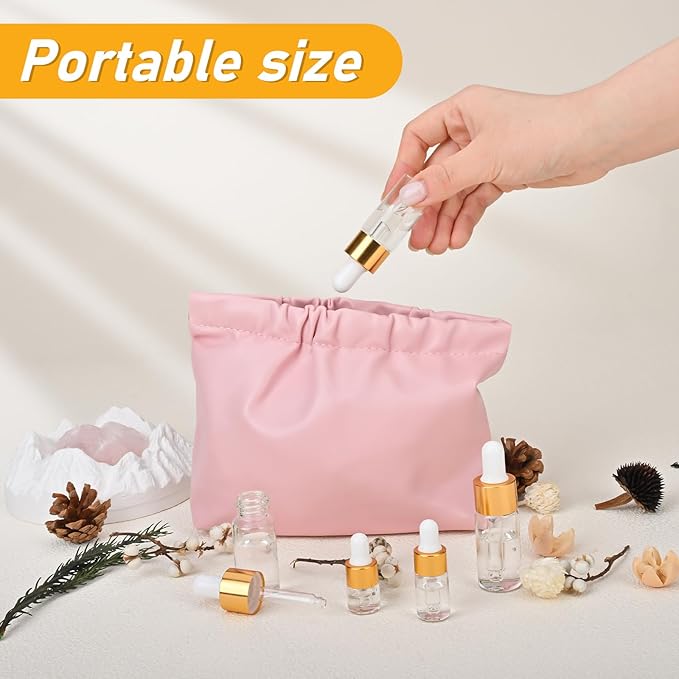 COTOM 100 Pack Mini Dropper Bottle for Cuticle Oil, 5ml Small Sample Essential Oil Dropper Bottles for Travel, Clear Empty Vails for Cosmetic Perfume