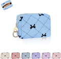 Playexen Mini Makeup Bag, Corduroy Small Cosmetic Bag for Purse, B-LBlue