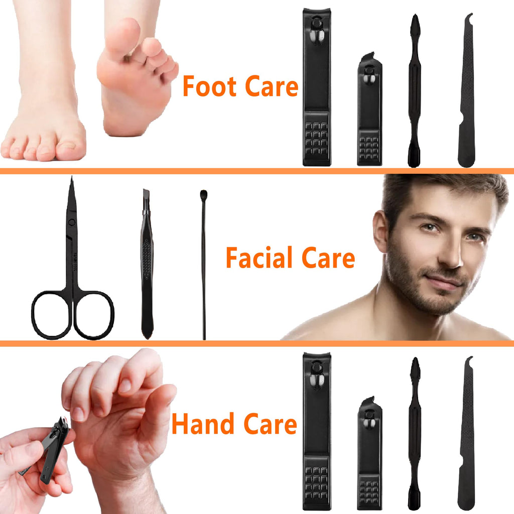 Manicure Set Men Nail Clipper Set Personal Care Nail Grooming Kits Travel Nail Care Set Manicure Tools Fenlebeneil Nail Clippers Pedicure Kit Basic Nail Care Tools Gift for Men Women