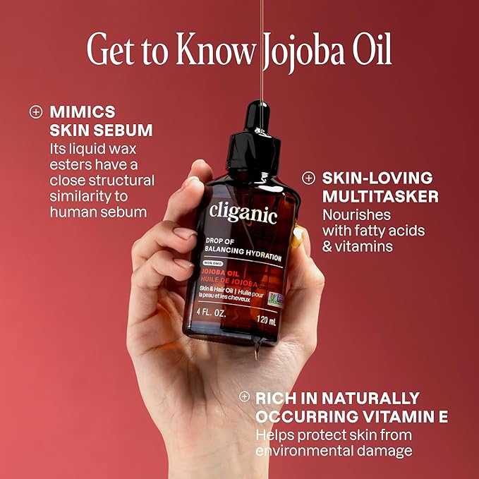 Cliganic Jojoba Oil Non-GMO, Bulk Gallon 128oz | 100% Pure for Skin, Hair & Face, Cold Pressed Natural Hexane Free - Hair Relaxer (Pack of 2)