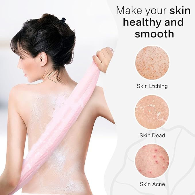 Yiclick Exfoliating Washcloth Towel- Exfoliating Body Scrubber Exfoliator, Back Scrubber for Shower Bath, Exfoliate Rags Wash Cloths, Loofah Lufa Sponge, Body Scrub & Exfoliation Women Men