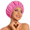 Edoneery Reusable Shower Caps for Women, Waterproof Long Hair Bonnet