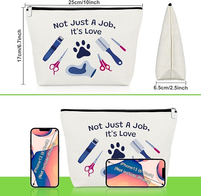 Dog Grooming Gifts Makeup Bag Thank You Gift for Dog Groomer Women Pet Animal Hairdresser Stylist Coworker Cosmetic Bag Pet Groomer Gifts Christmas Thanksgiving Day Birthday Present Travel Pouch