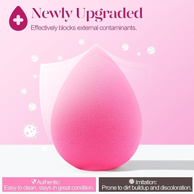 BEAKEY Makeup Sponge Set of 6, Super Soft Beauty Sponges for Foundation