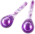 Facial Ice Globes, Cryo Cooling Balls with Anti-Slip Handle for Face, Eyes & Neck, Relaxing Beauty Massage Tool for Soothing and Refreshing Skincare Routine, Glitter Purple