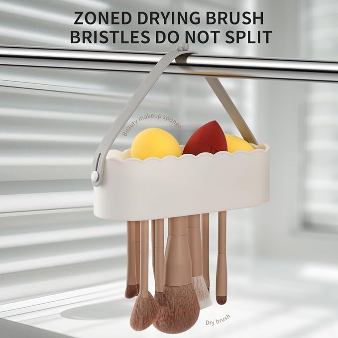 DUcare Makeup Brush Cleaner Mat 4 in 1 Silicone Makeup Brush Cleaner Bowl Cosmetic Brushes Cleaning Tool Organizer for Storage and Air Drying