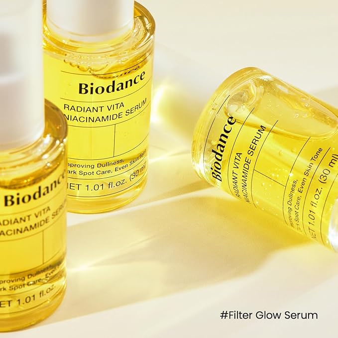 BIODANCE Radiant Vita Niacinamide Serum, for Even Tone Dark Spot Care with Vitamin C, Hydrating for Sensitive Skin, Filter Glow Serum, Korean Skin Care, Self Care Gifts for Women | 1.01 floz